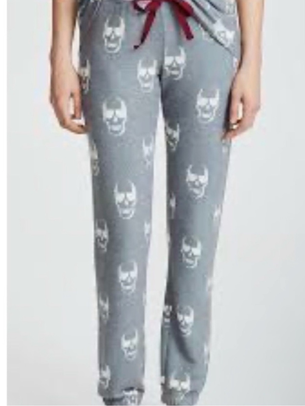PJ Salvage Gray Pajama Bottoms with Pink Label